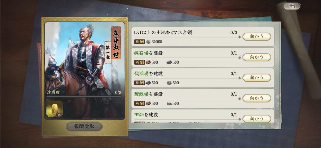 信長の野望真戦_任務